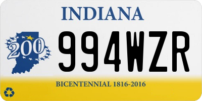 IN license plate 994WZR