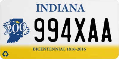 IN license plate 994XAA