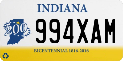 IN license plate 994XAM