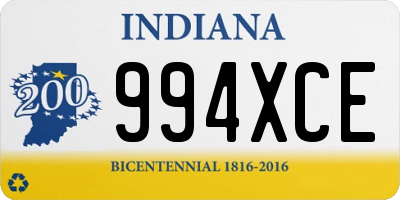 IN license plate 994XCE