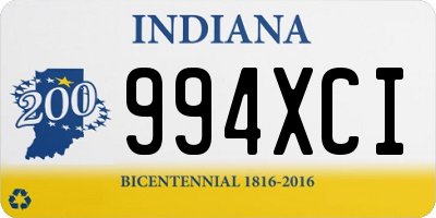 IN license plate 994XCI