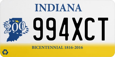 IN license plate 994XCT