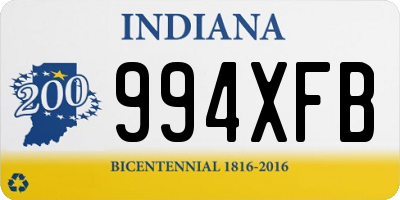 IN license plate 994XFB