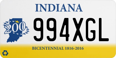 IN license plate 994XGL