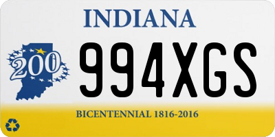 IN license plate 994XGS