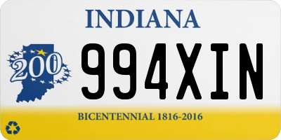 IN license plate 994XIN