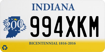 IN license plate 994XKM