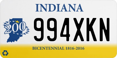 IN license plate 994XKN