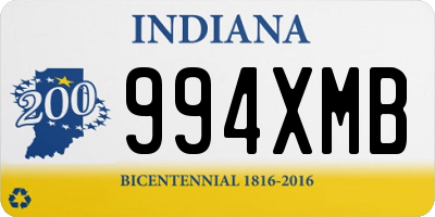 IN license plate 994XMB