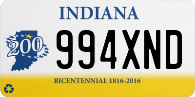 IN license plate 994XND