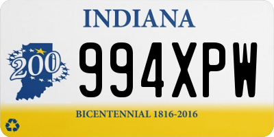 IN license plate 994XPW