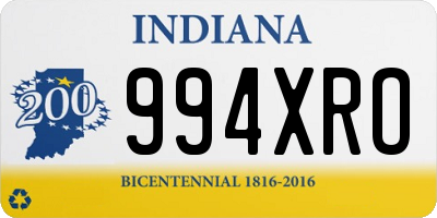 IN license plate 994XRO