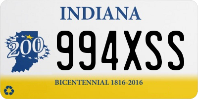 IN license plate 994XSS