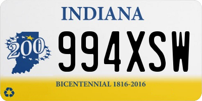 IN license plate 994XSW