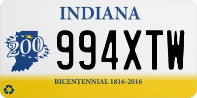 IN license plate 994XTW