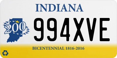 IN license plate 994XVE