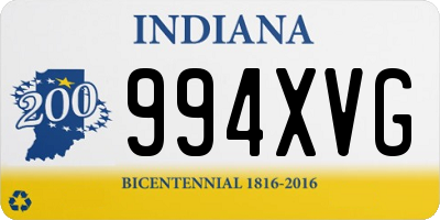 IN license plate 994XVG