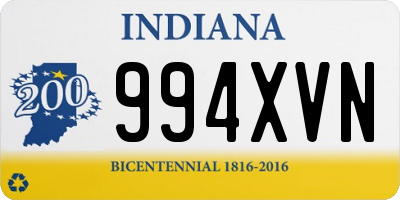 IN license plate 994XVN