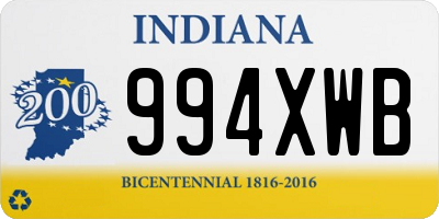 IN license plate 994XWB