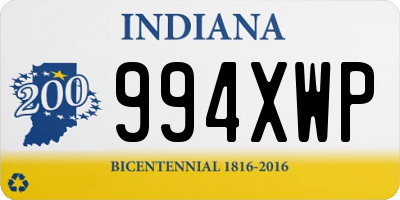 IN license plate 994XWP