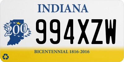 IN license plate 994XZW