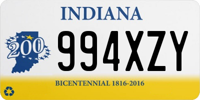 IN license plate 994XZY