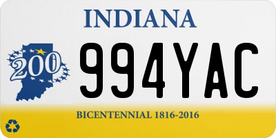 IN license plate 994YAC