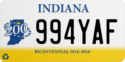 IN license plate 994YAF