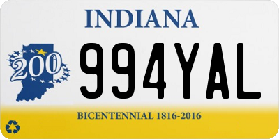 IN license plate 994YAL