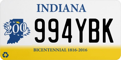 IN license plate 994YBK