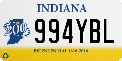 IN license plate 994YBL