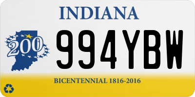 IN license plate 994YBW