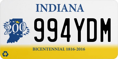 IN license plate 994YDM