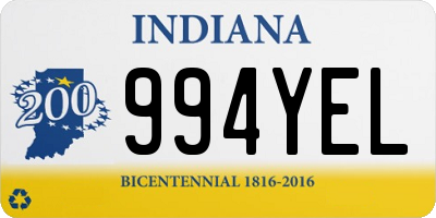 IN license plate 994YEL