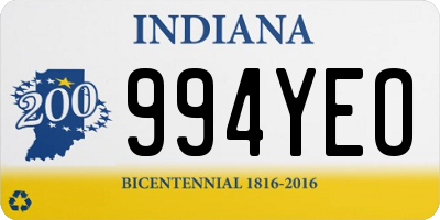 IN license plate 994YEO