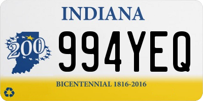 IN license plate 994YEQ