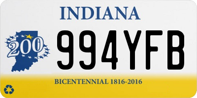 IN license plate 994YFB