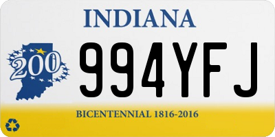 IN license plate 994YFJ