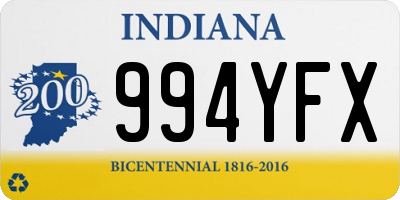 IN license plate 994YFX