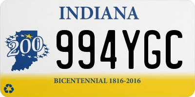 IN license plate 994YGC