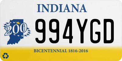 IN license plate 994YGD