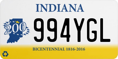 IN license plate 994YGL