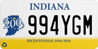 IN license plate 994YGM