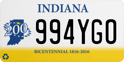 IN license plate 994YGO