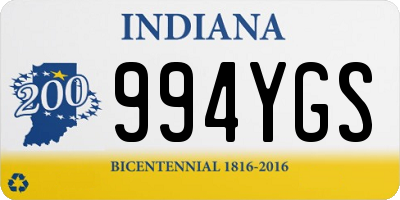 IN license plate 994YGS