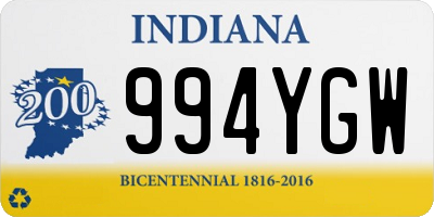 IN license plate 994YGW