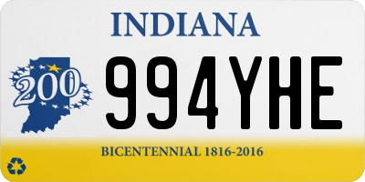 IN license plate 994YHE