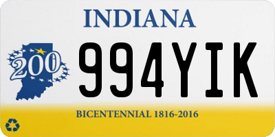 IN license plate 994YIK