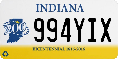 IN license plate 994YIX