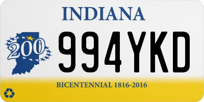 IN license plate 994YKD